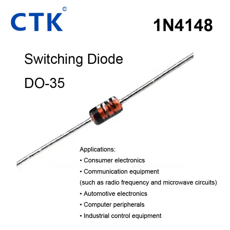 1N4148 DO-35 Switching Diode Glass-Encapsulate Silicon Epitaxial Planar