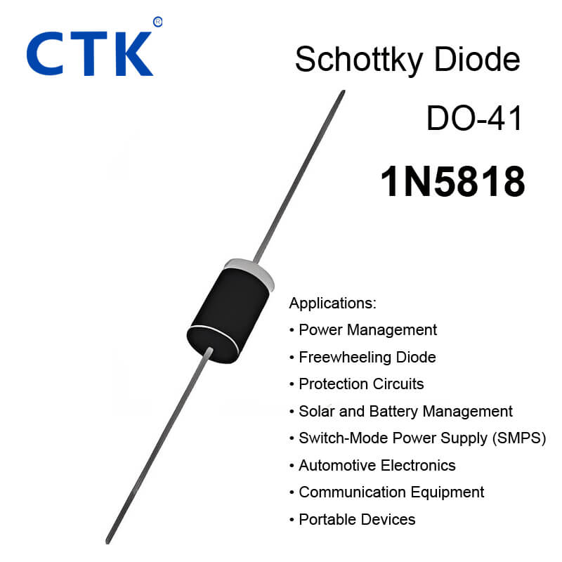 1N5818 DO-41 Schottky Diodes 1.0A Schottky Barrier Rectifier