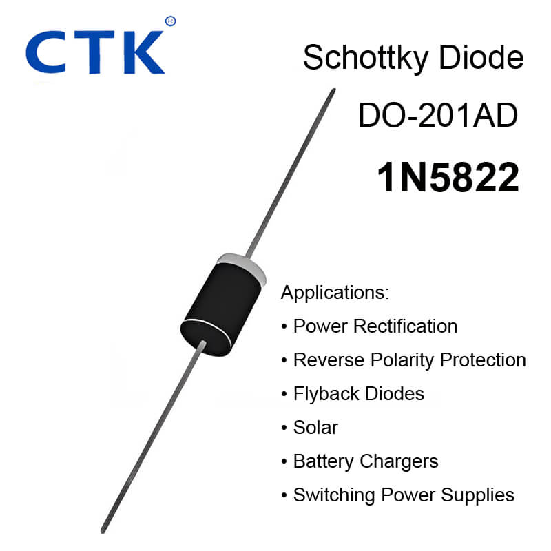 1N5822 DO-201AD Schottky Diodes 3.0A Schottky Barrier Rectifier