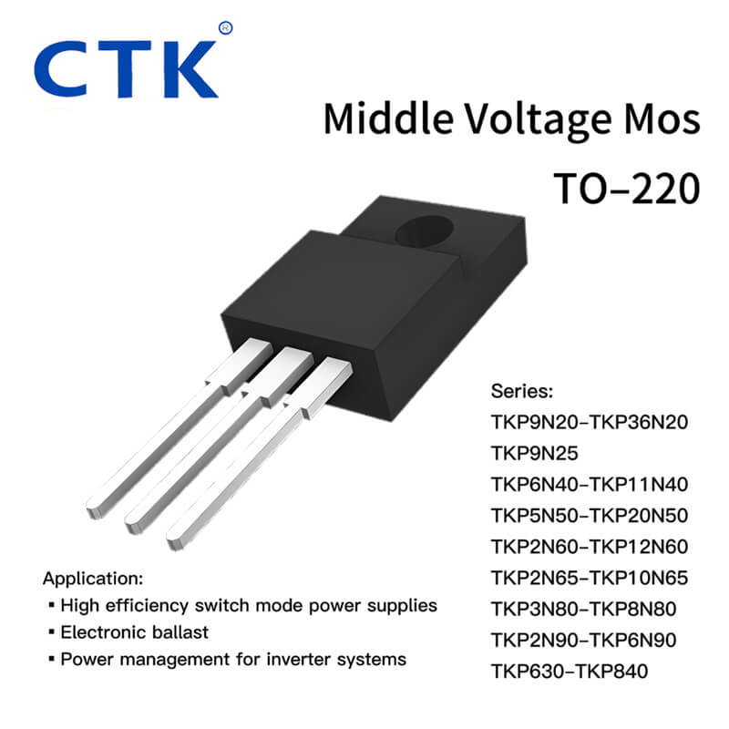 TO-220 Middle Voltage Mosfet P9N20-P36N20 Plastic Package