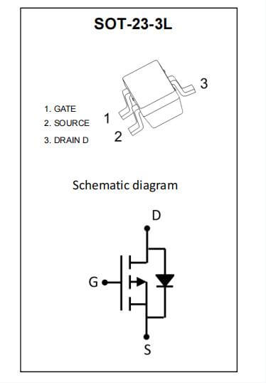 TKMP2333L SOT-23-3L mosfet for electronic cigarette