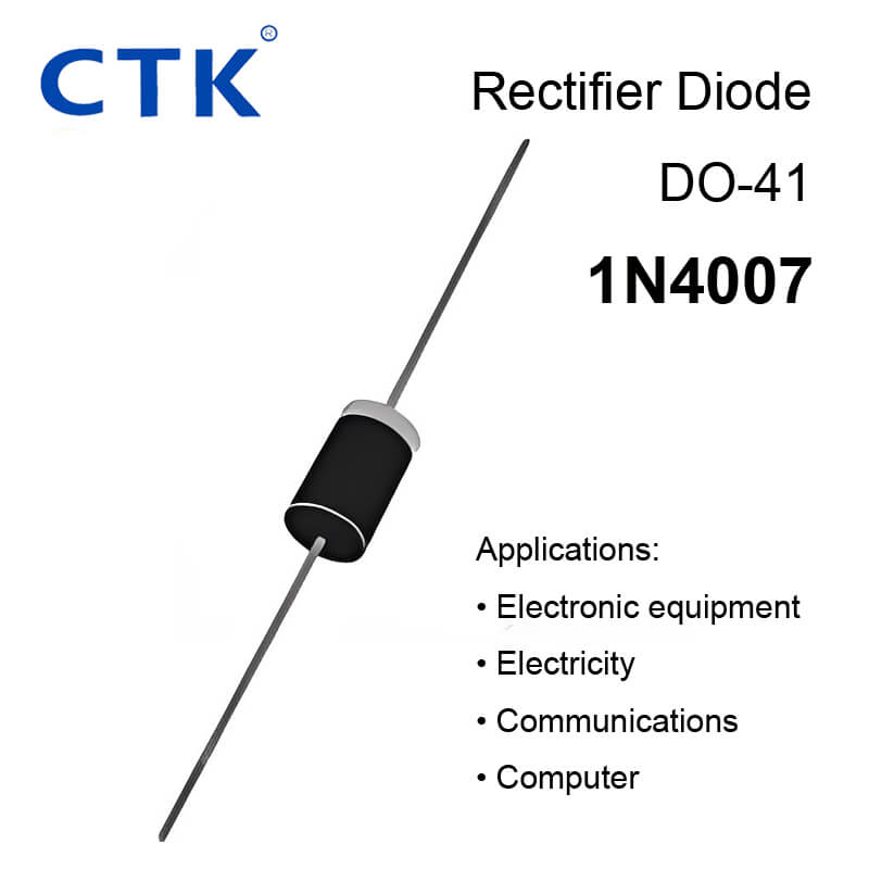 1N4007 DO-41 Molded Plastic Rectifier Diode 1A Silicon Rectifier