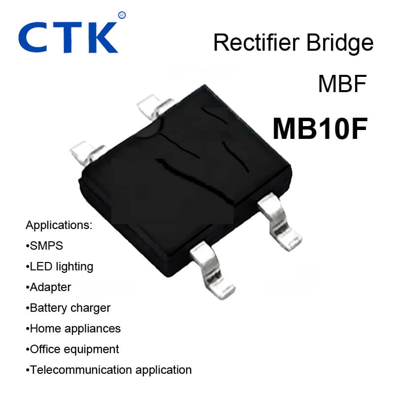 MB10F Rectifier Bridge MBF 1A Surface Mount Glass Passivated Bridge Rectifier